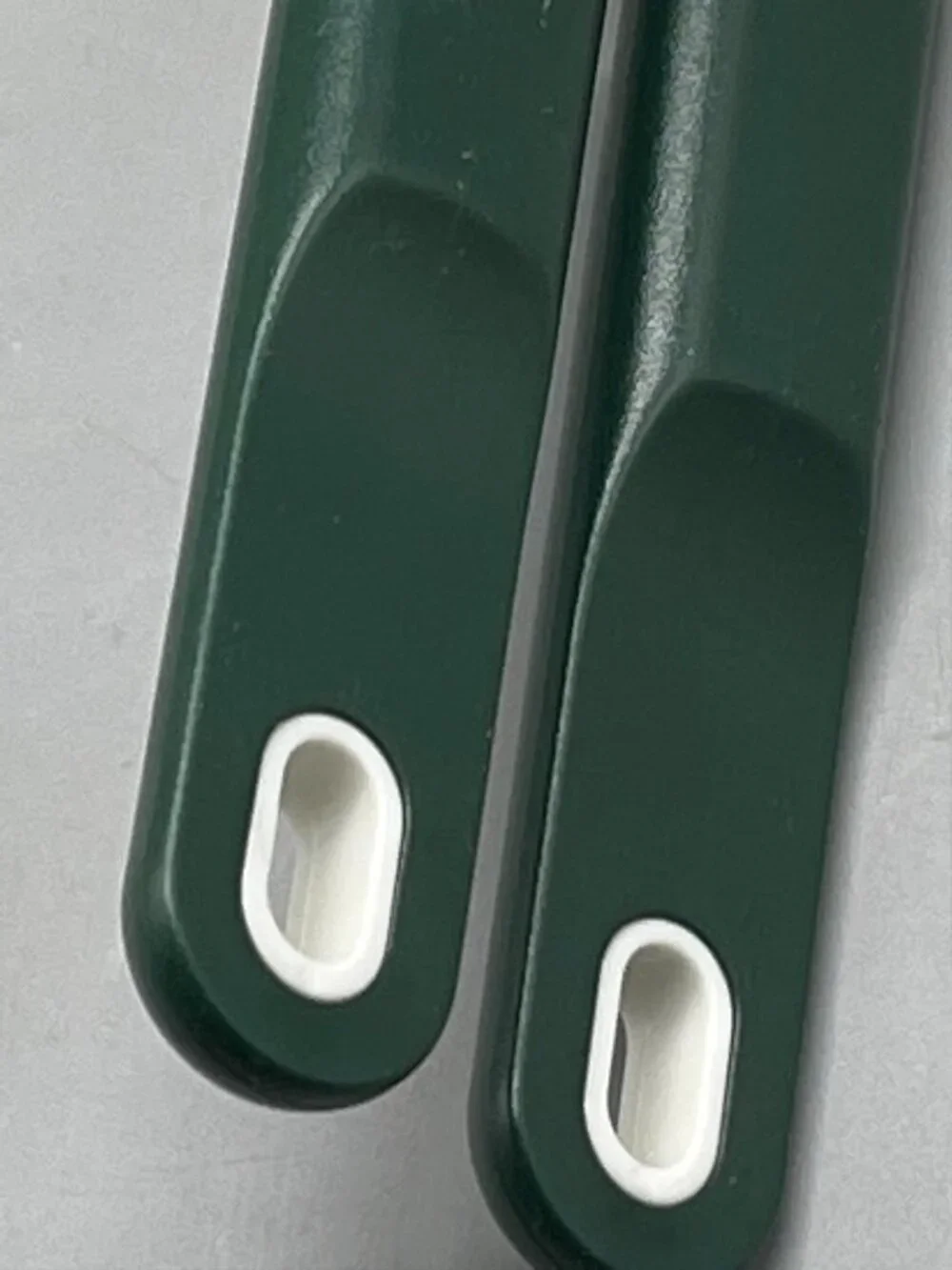 Metal hand crank can opener and bottle opener green and white plastic new READ